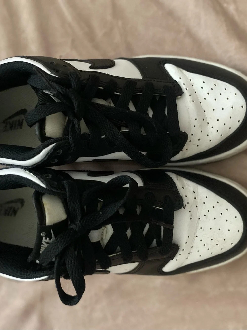Nike Black and White Dunk-Style Low Top Sneakers